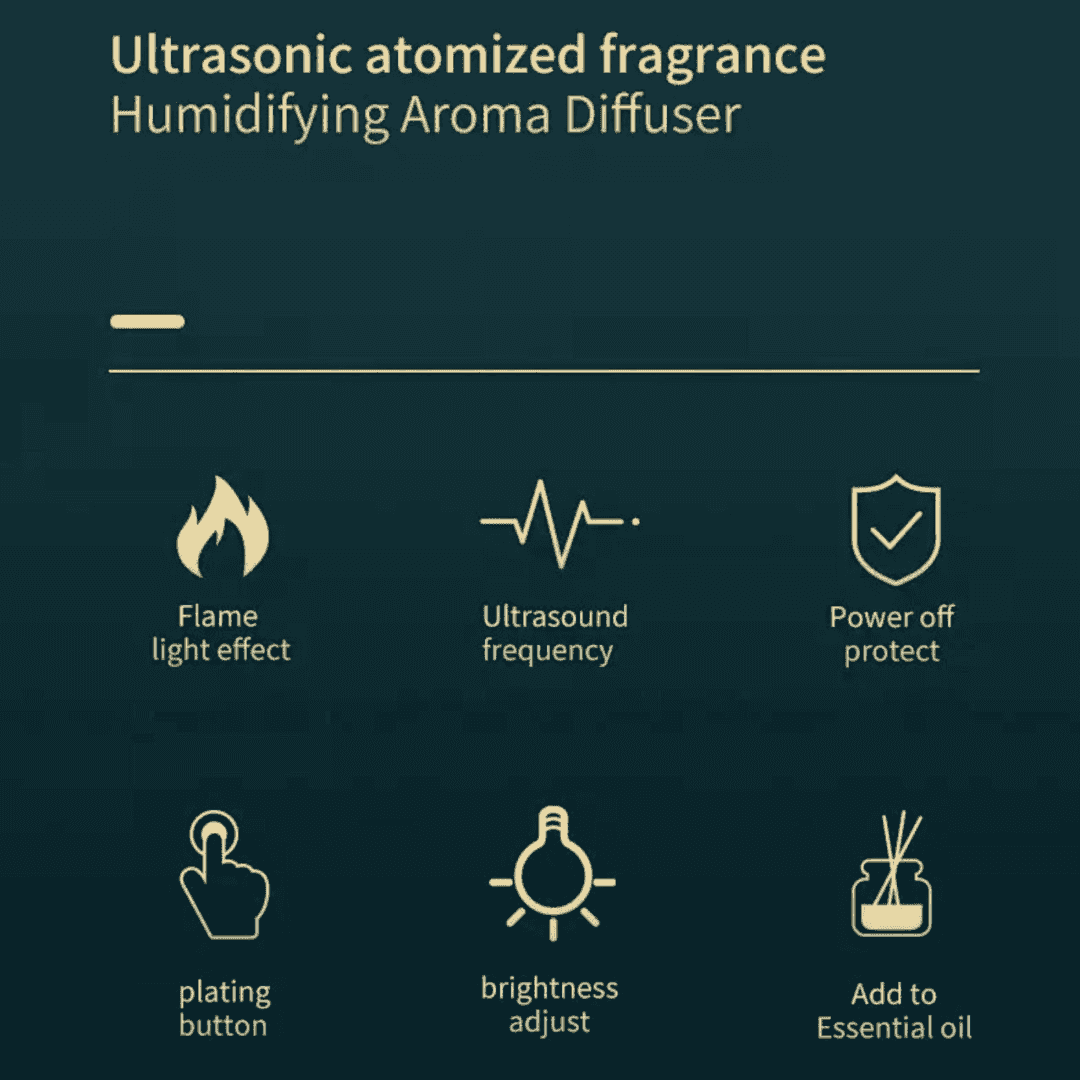 Aromatic Flame Diffuser - RainVibes - Default Title
